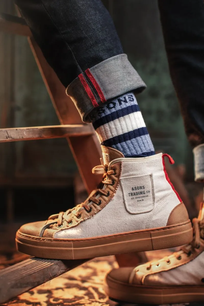 &SONS Baseline Socks Navy Outlet