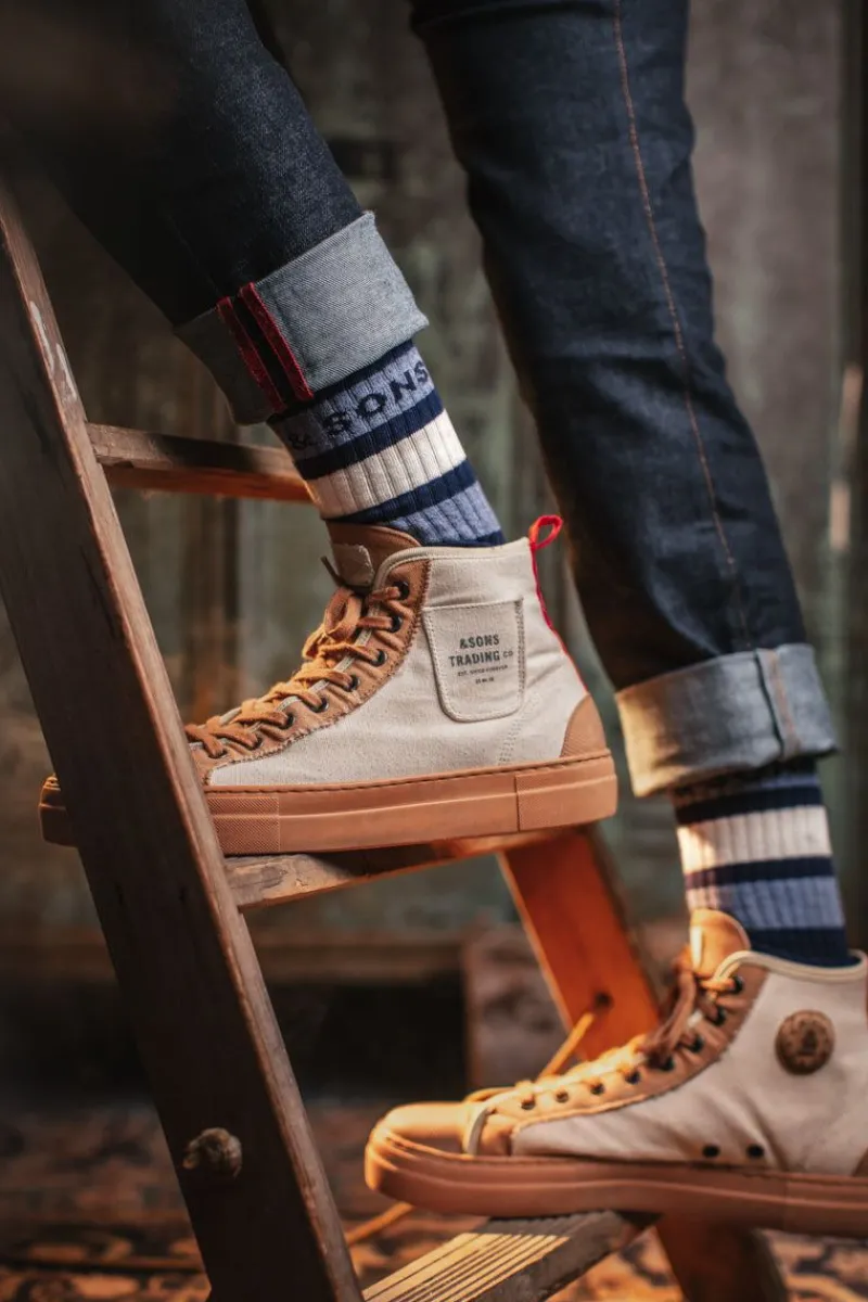 &SONS Baseline Socks Navy Outlet