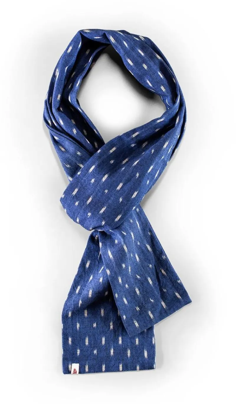 &SONS Blue Star Dot Scarf Hot