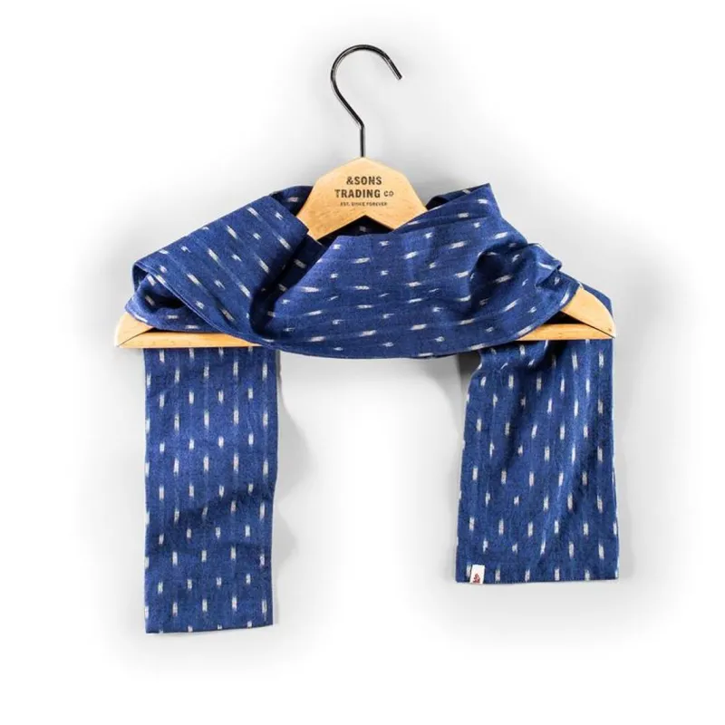 &SONS Blue Star Dot Scarf Hot