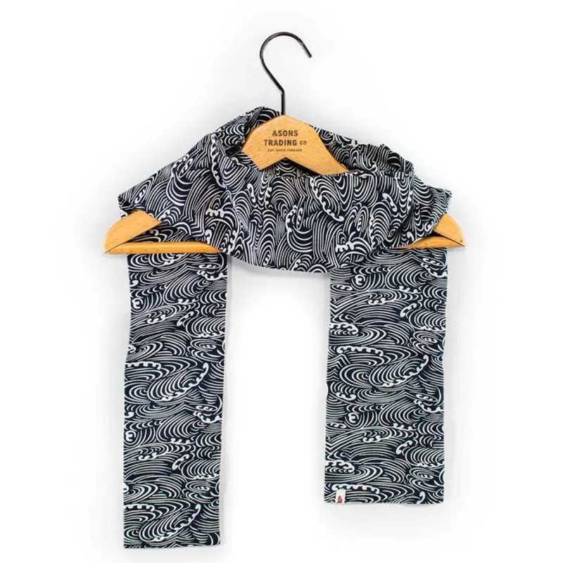 &SONS Blue Waves Scarf Flash Sale