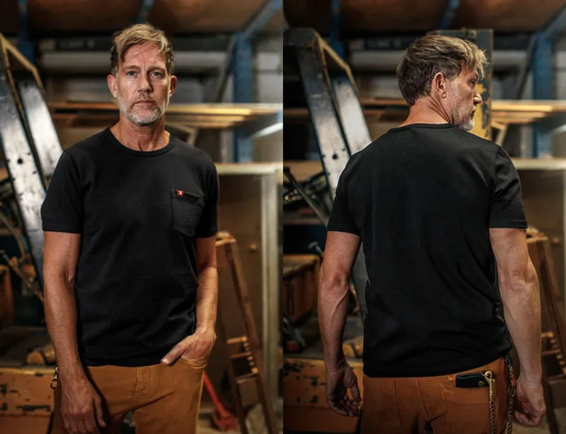 &SONS Boxer Pocket T-Shirt Black Shop