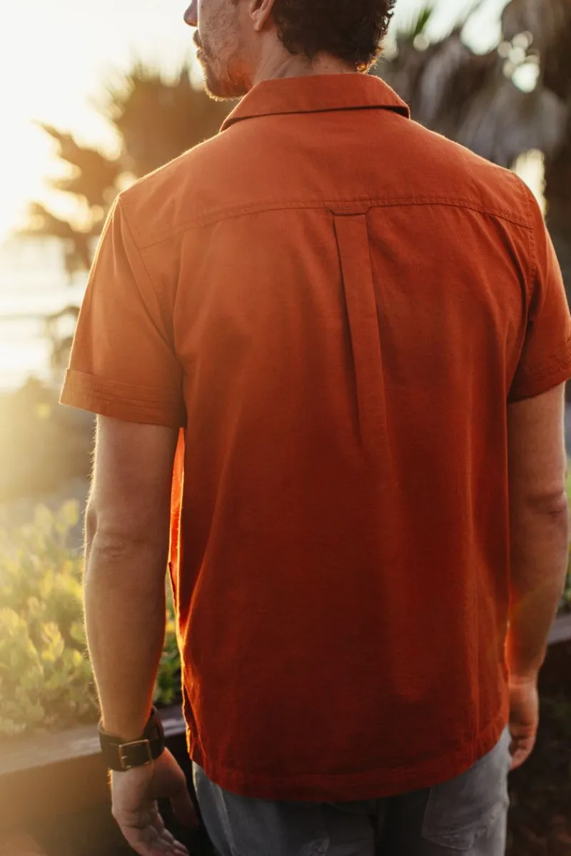 &SONS Cabana Shirt Burnt Orange Store
