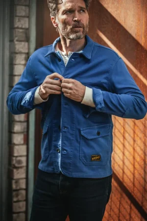 &SONS Carver Jacket French Blue Flash Sale