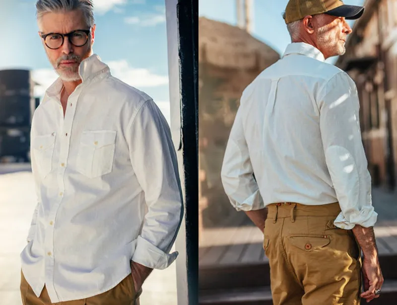 &SONS Coast Long Sleeve Shirt Off-White Discount