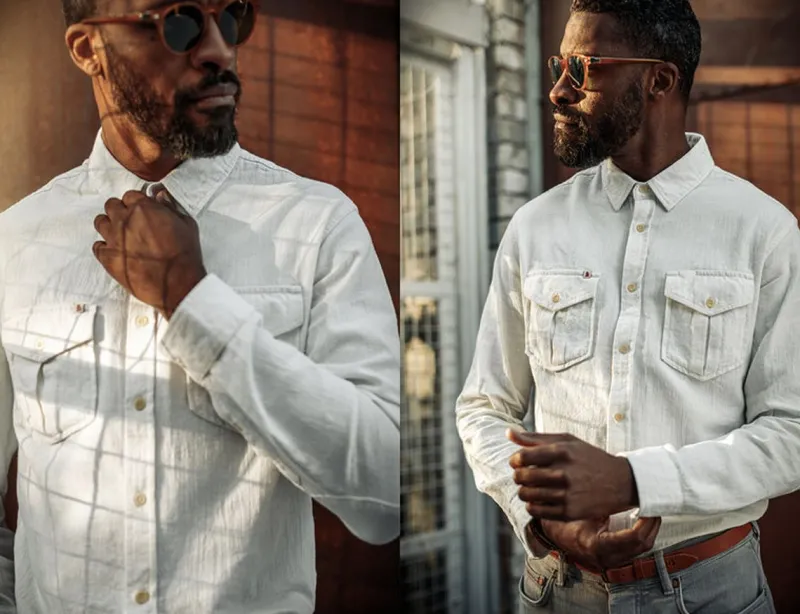 &SONS Coast Long Sleeve Shirt Off-White Discount