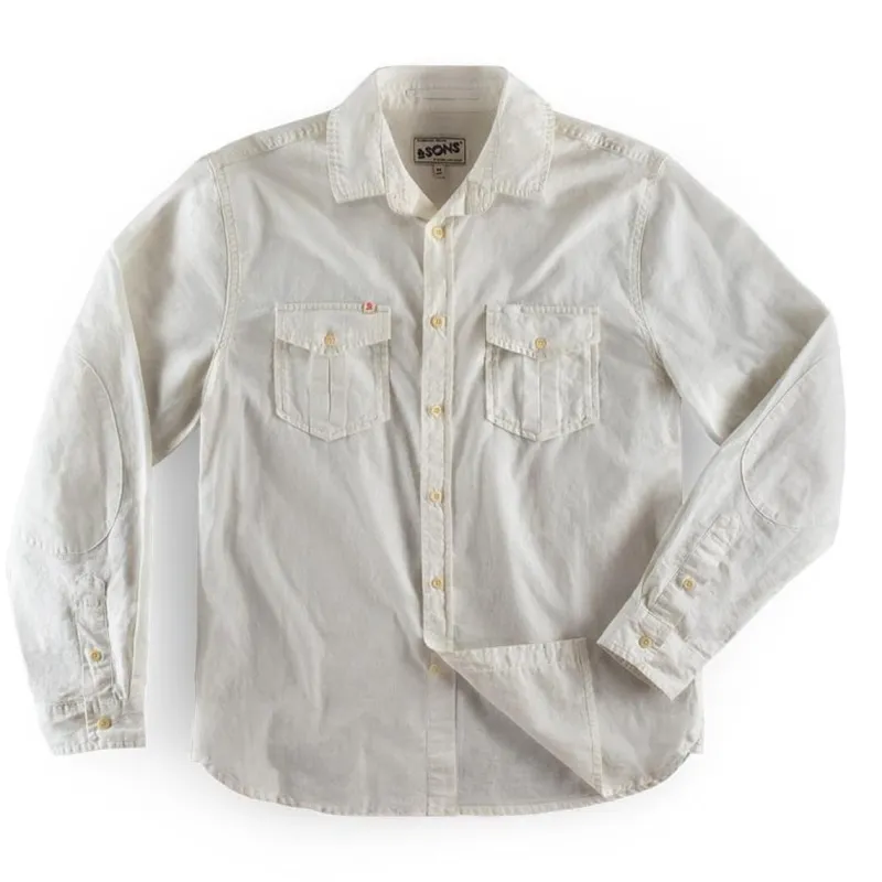 &SONS Coast Long Sleeve Shirt Off-White Discount