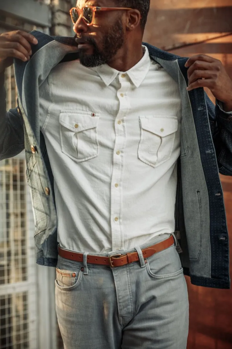 &SONS Coast Long Sleeve Shirt Off-White Discount