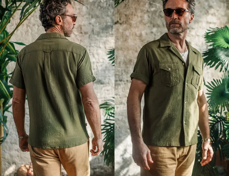 &SONS Coast Shirt Army Green Store