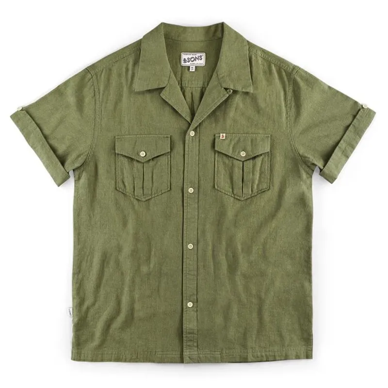 &SONS Coast Shirt Army Green Store