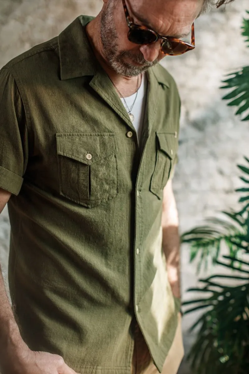 &SONS Coast Shirt Army Green Store