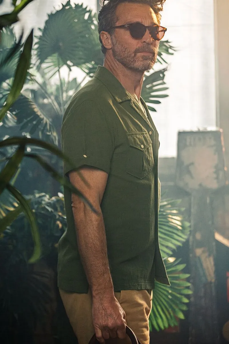 &SONS Coast Shirt Army Green Store