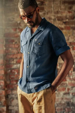 &SONS Coast Shirt Navy Online