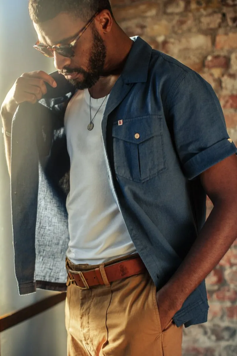 &SONS Coast Shirt Navy Online