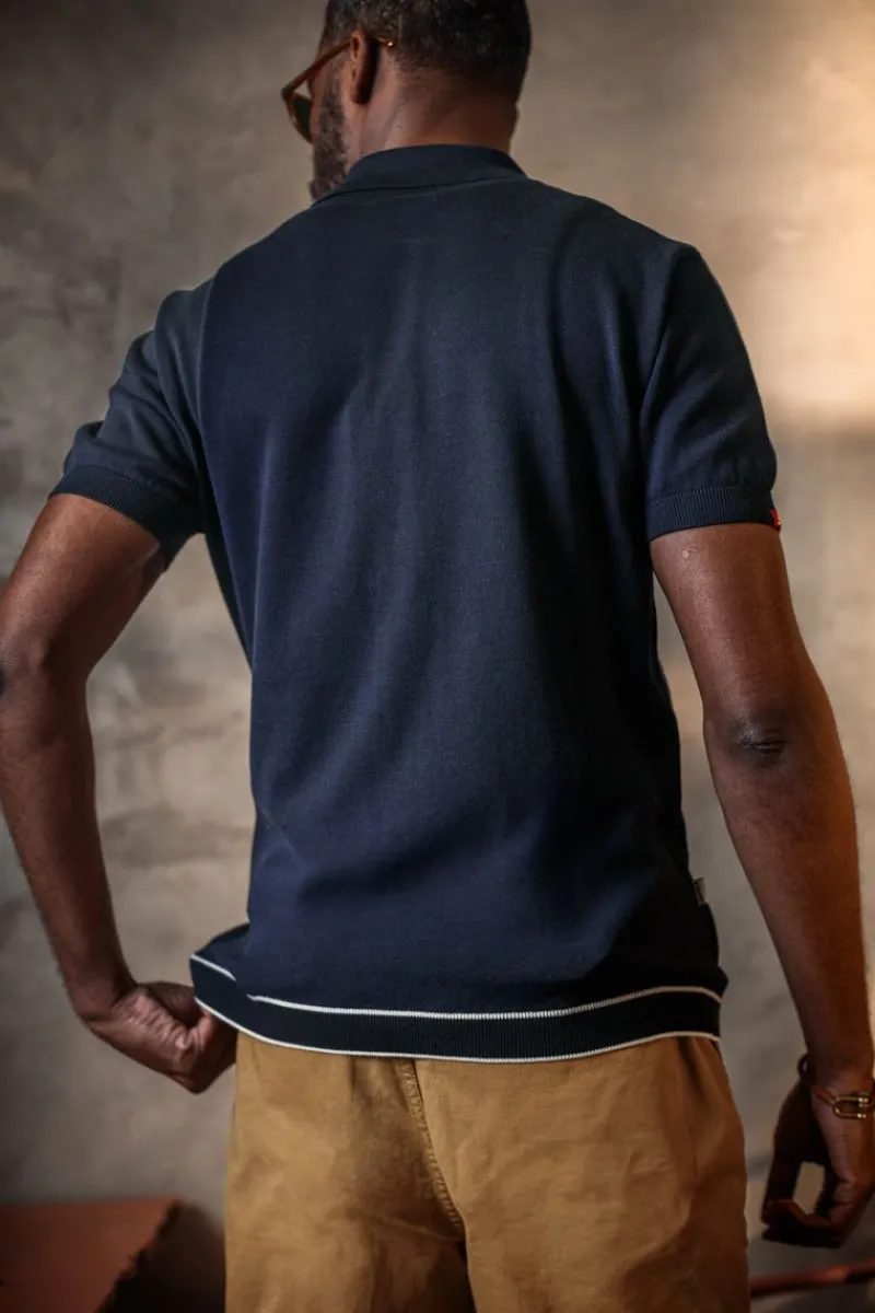 &SONS Dean Polo Navy Cheap