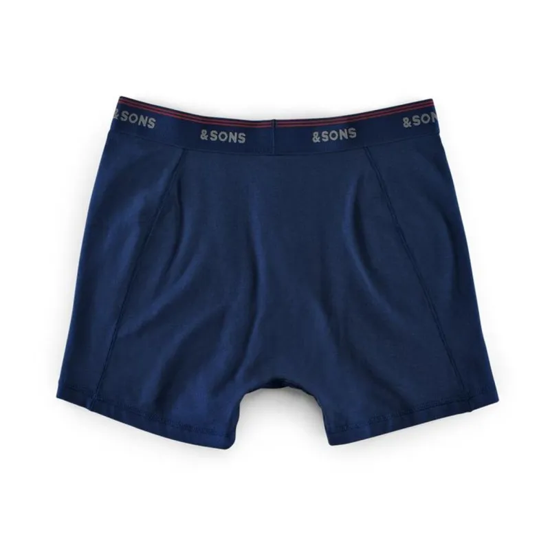 &SONS Essentials Boxer Shorts Indigo Fashion