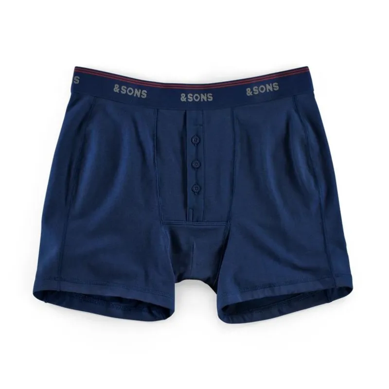 &SONS Essentials Boxer Shorts Indigo Fashion