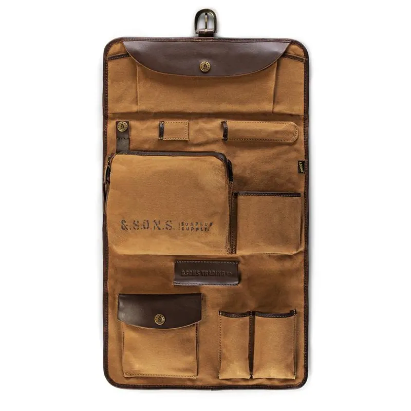 &SONS Essentials Toilet Bag Tan Best