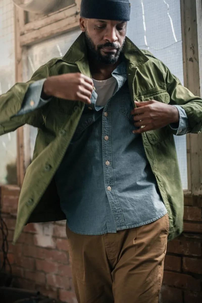 &SONS Flag Overshirt Army Green Cheap
