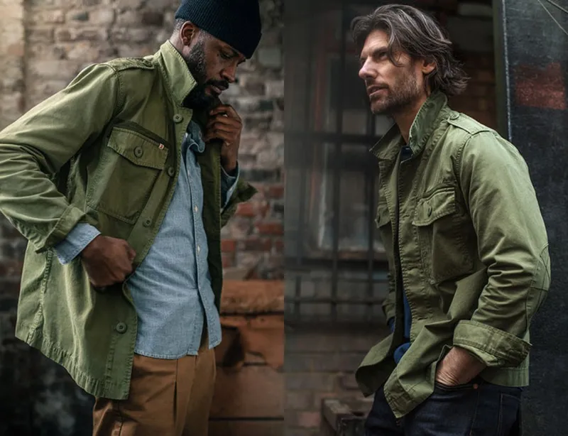 &SONS Flag Overshirt Army Green Cheap
