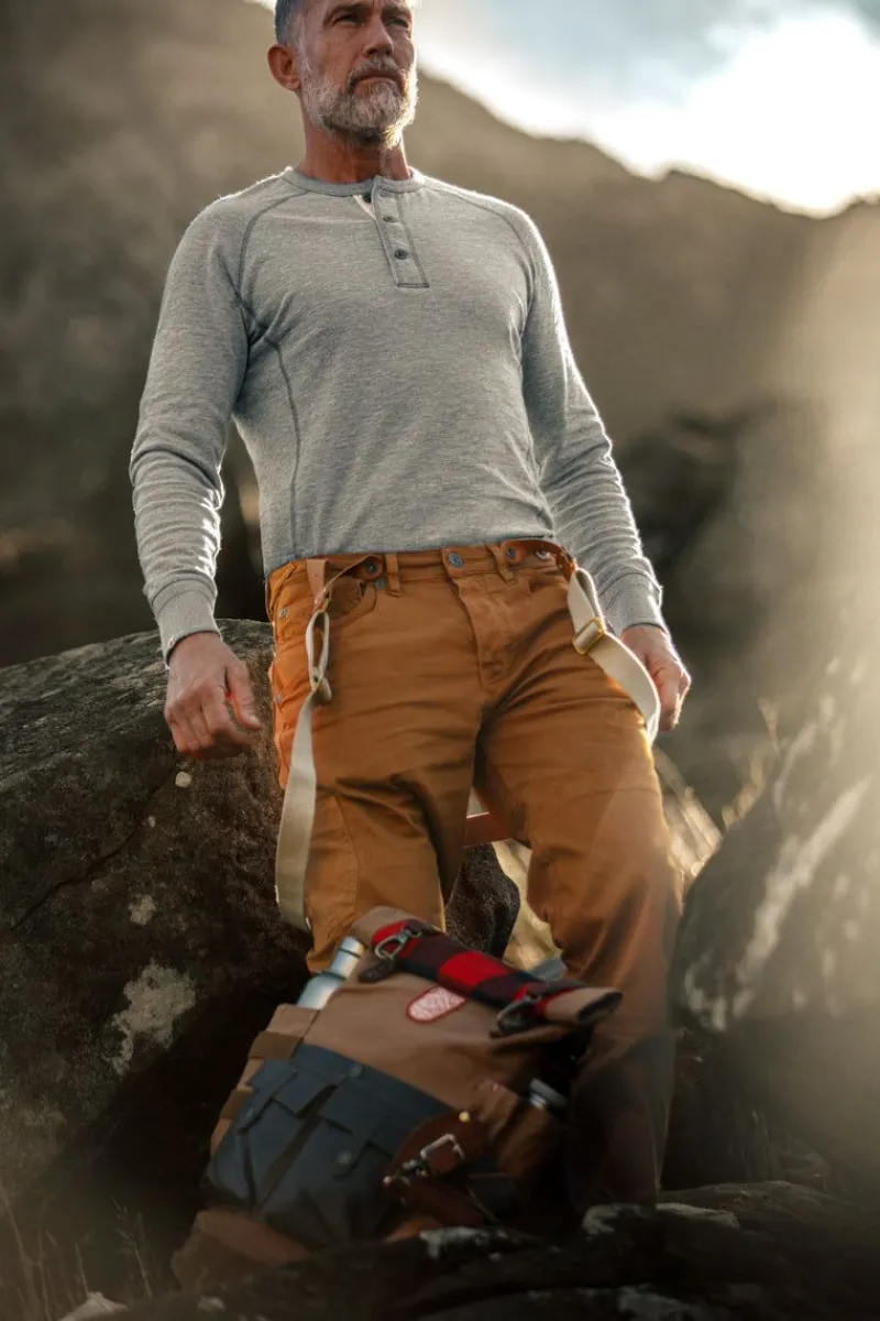 &SONS Flint Henley Grey Marl Best Sale