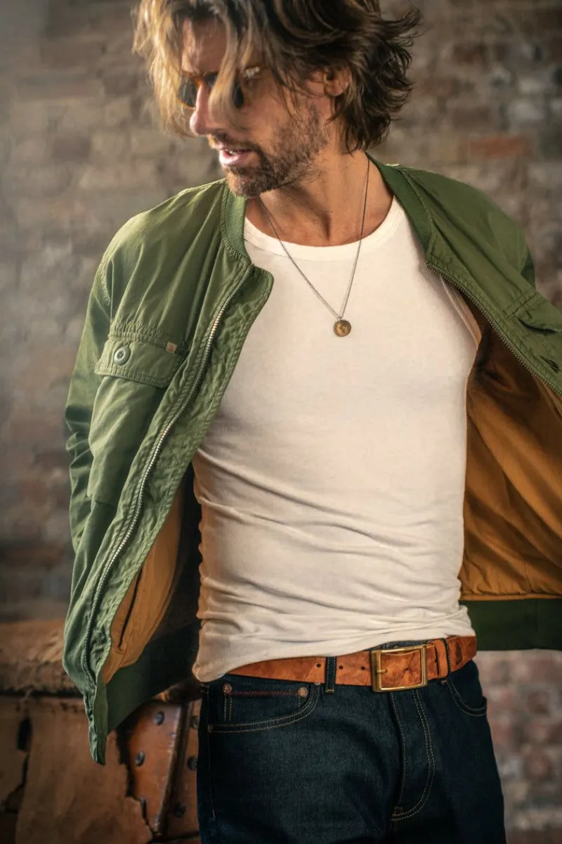 &SONS Harris Bomber Jacket Army Green Hot