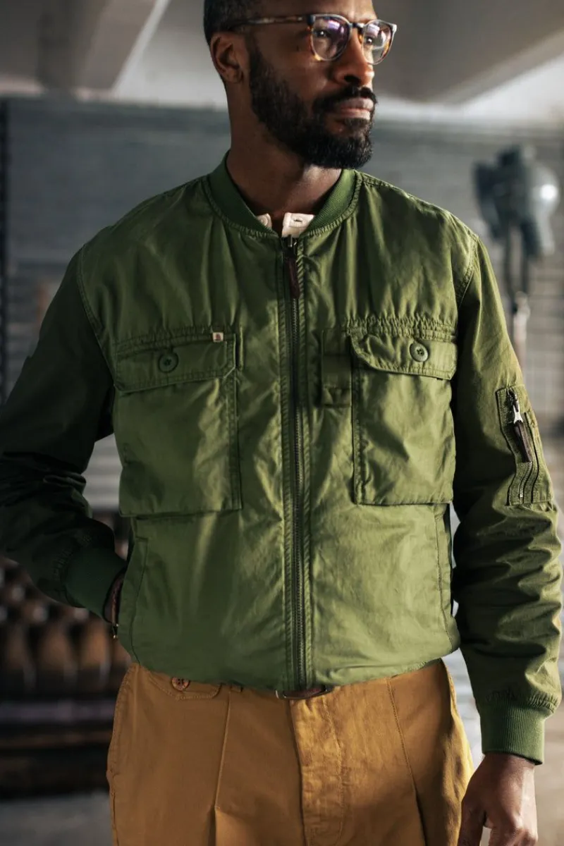 &SONS Harris Bomber Jacket Army Green Hot
