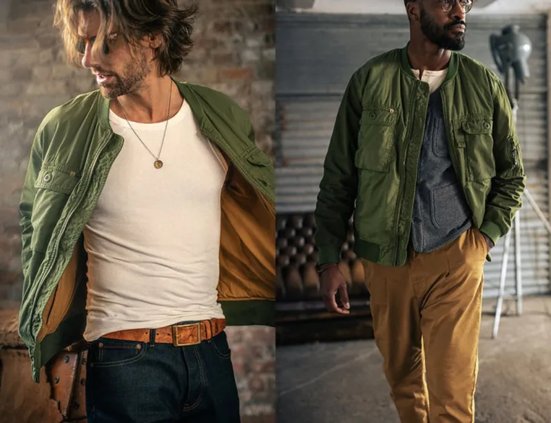 &SONS Harris Bomber Jacket Army Green Hot