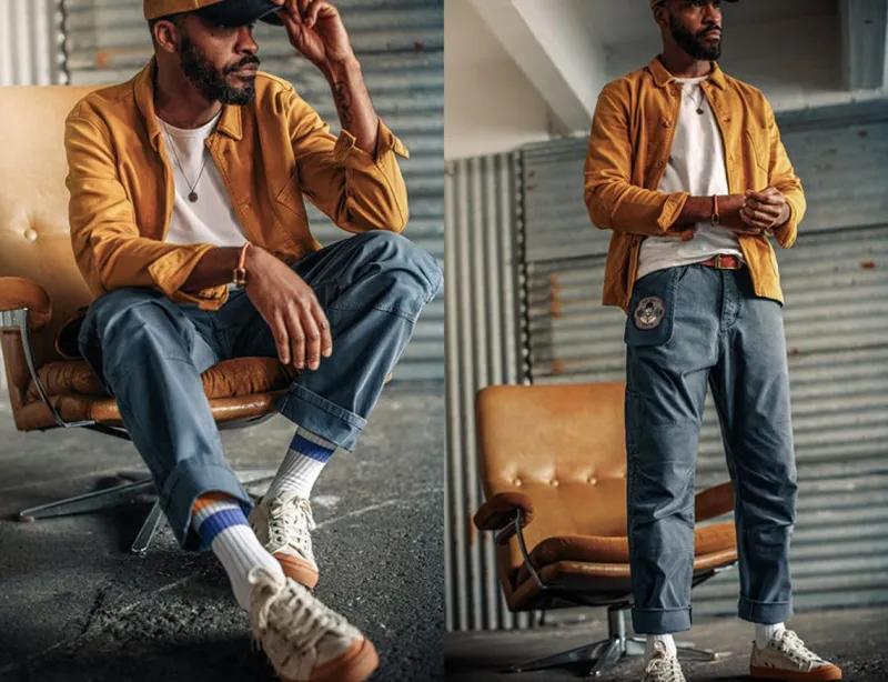 &SONS Joey's Crew Pant Churchill Blue Fashion