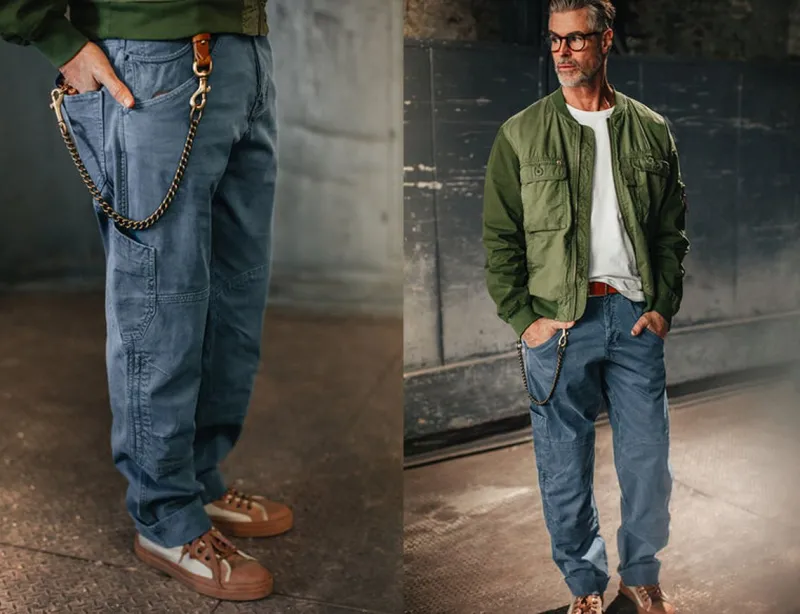 &SONS Joey's Crew Pant Churchill Blue Fashion