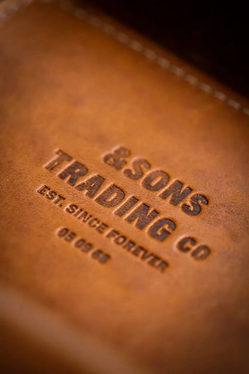 &SONS Leather Tray Tan Best