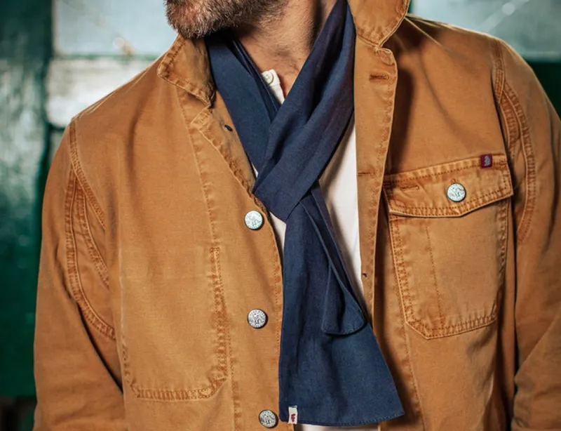 &SONS Navy Scarf Cheap