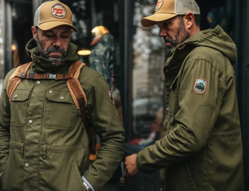 &SONS Noah Cagoule Army Green Fashion