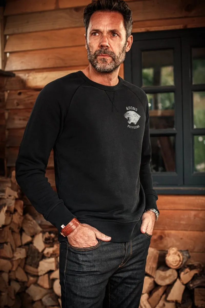 &SONS Panther Pioneers Sweatshirt Black Outlet