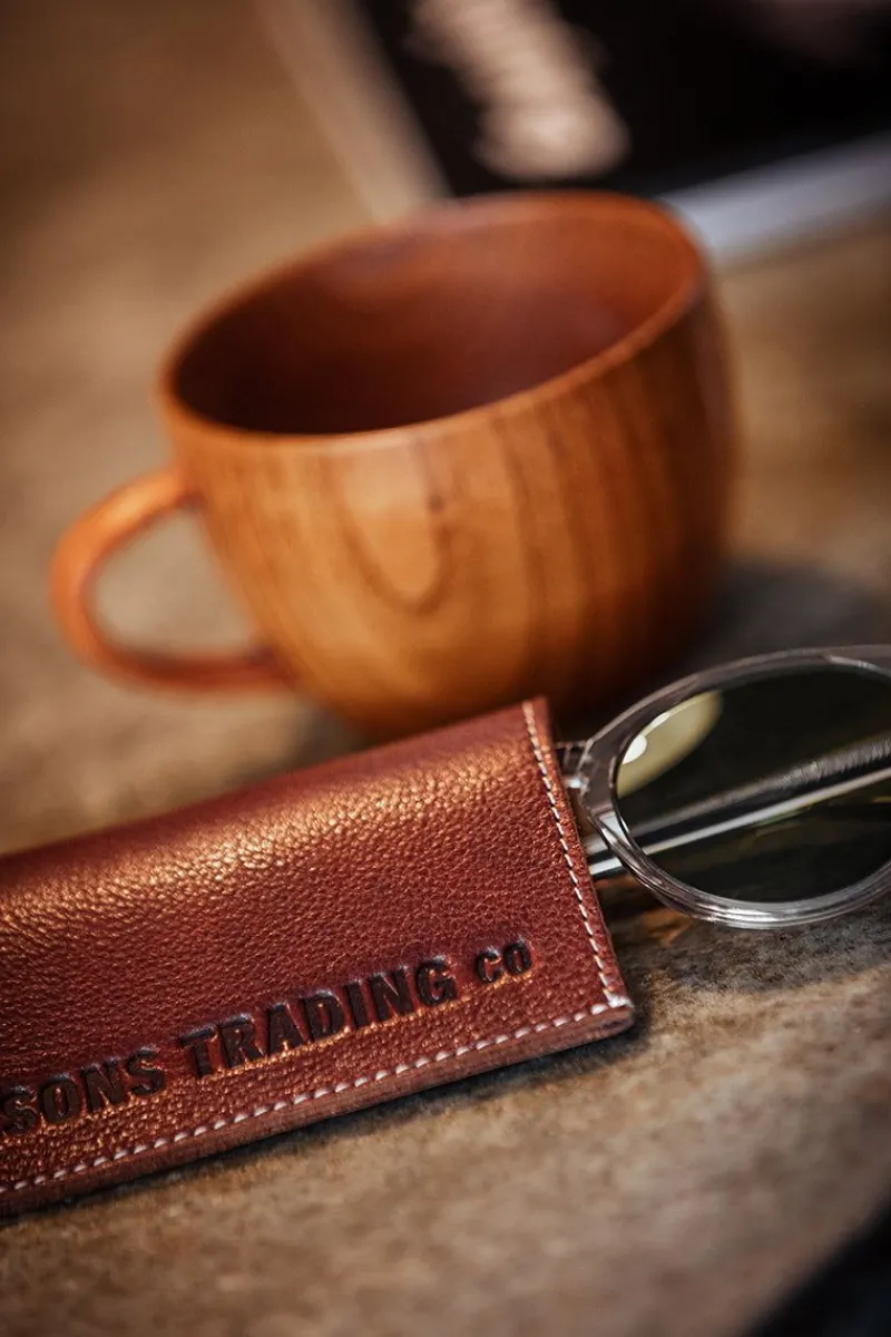 &SONS Pouch Glasses Case Brown Discount