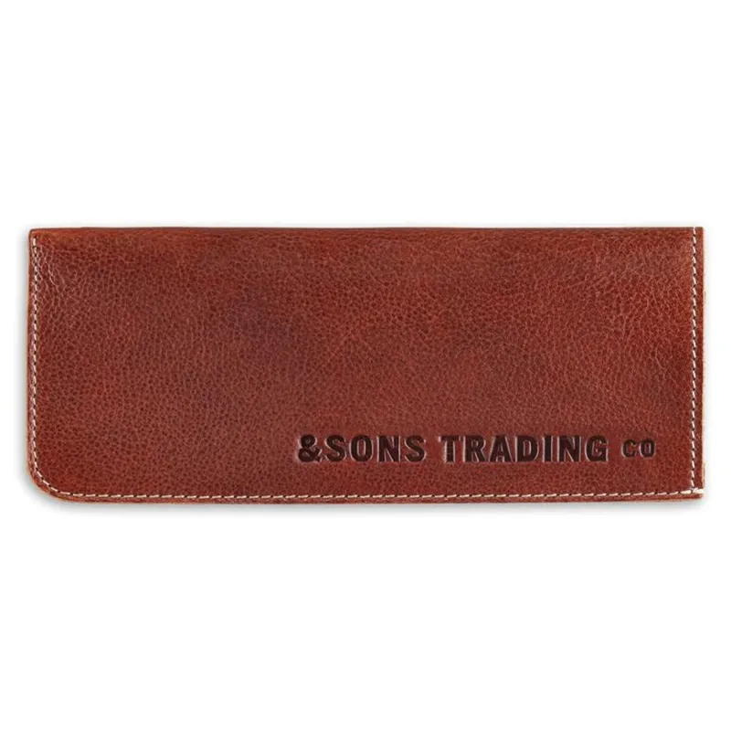 &SONS Pouch Glasses Case Brown Discount