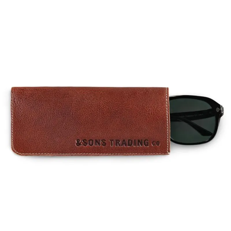 &SONS Pouch Glasses Case Brown Discount