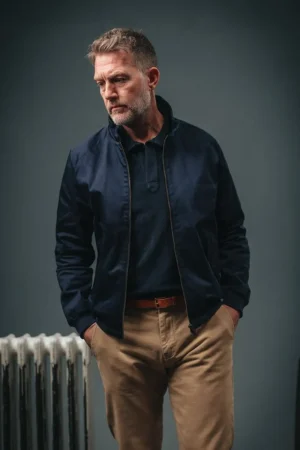 &SONS Rebel Harrington Jacket Navy Hot