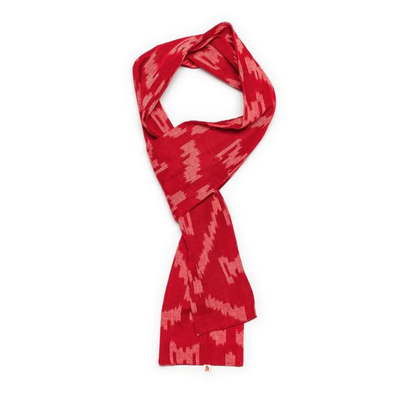 &SONS Red Ikat Scarf Sale