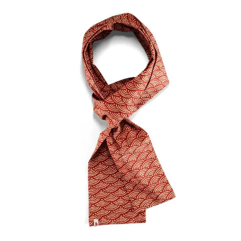 &SONS Red Waves Scarf Fashion
