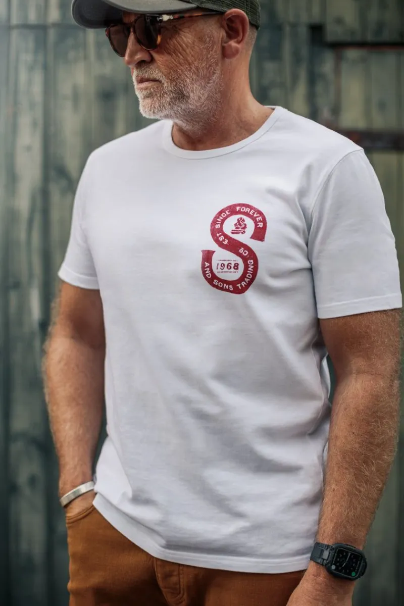 &SONS Sigma T-Shirt White Flash Sale