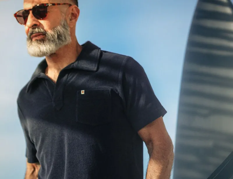 &SONS Solar Polo Navy Best Sale