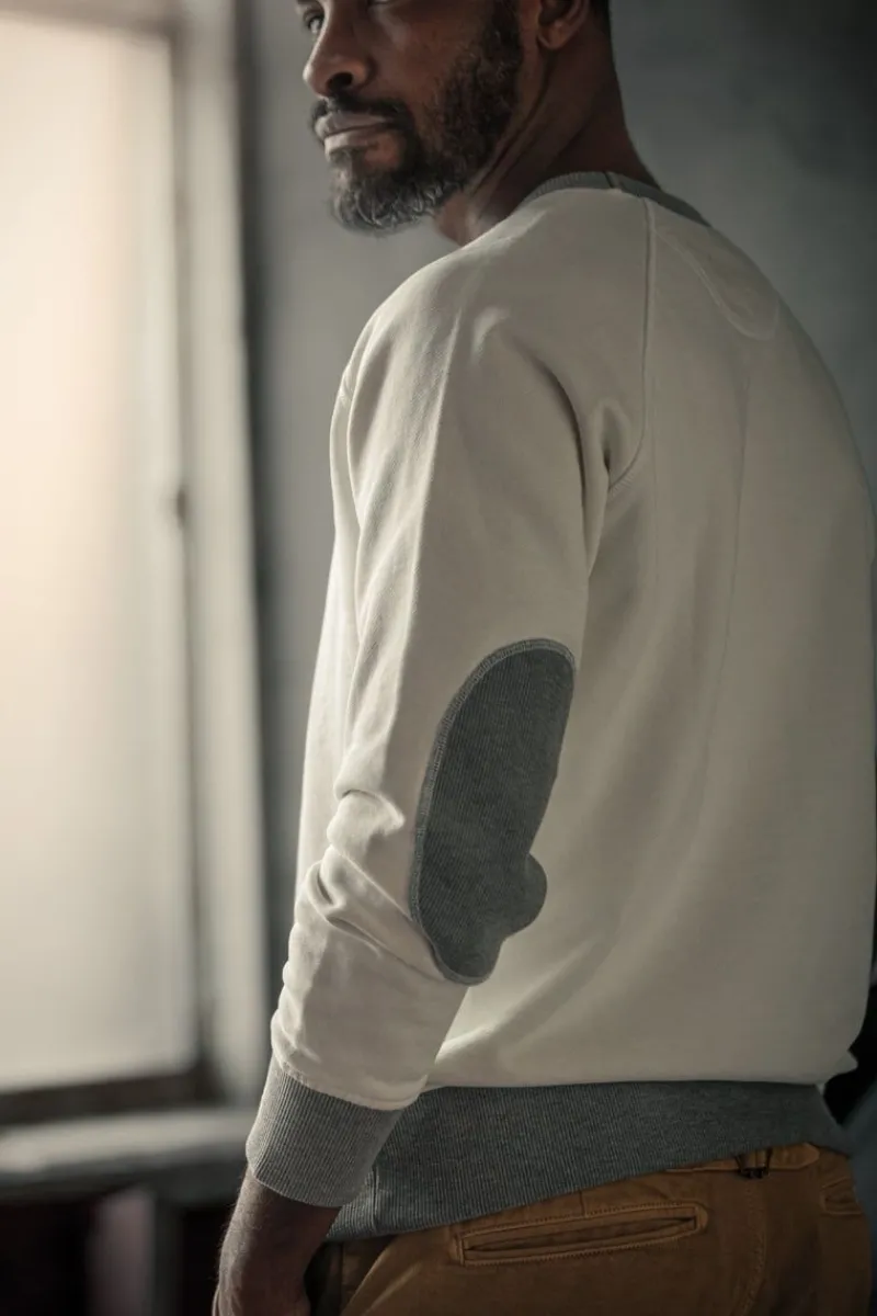 &SONS Stone White Sweatshirt Discount