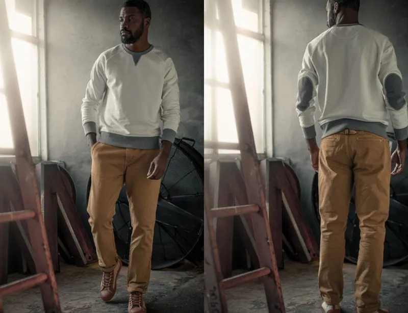 &SONS Stone White Sweatshirt Discount