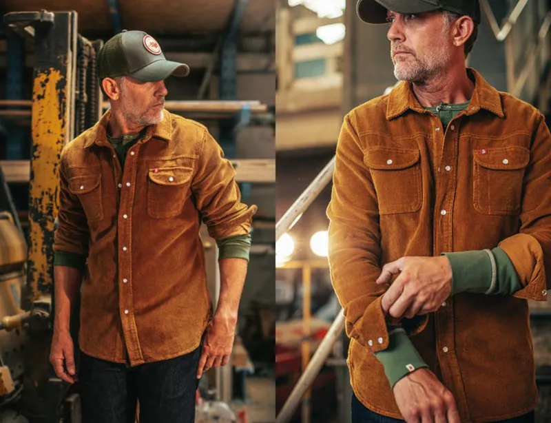 &SONS Sunday Shirt Corduroy Tan Hot