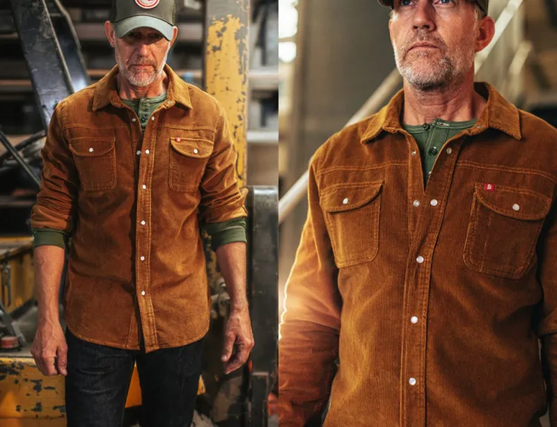 &SONS Sunday Shirt Corduroy Tan Hot