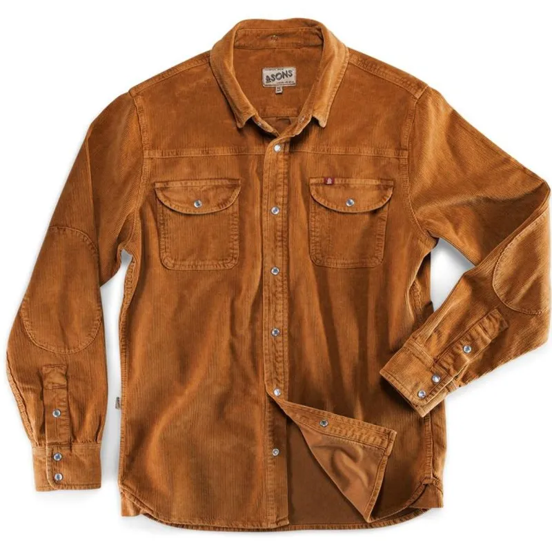 &SONS Sunday Shirt Corduroy Tan Hot