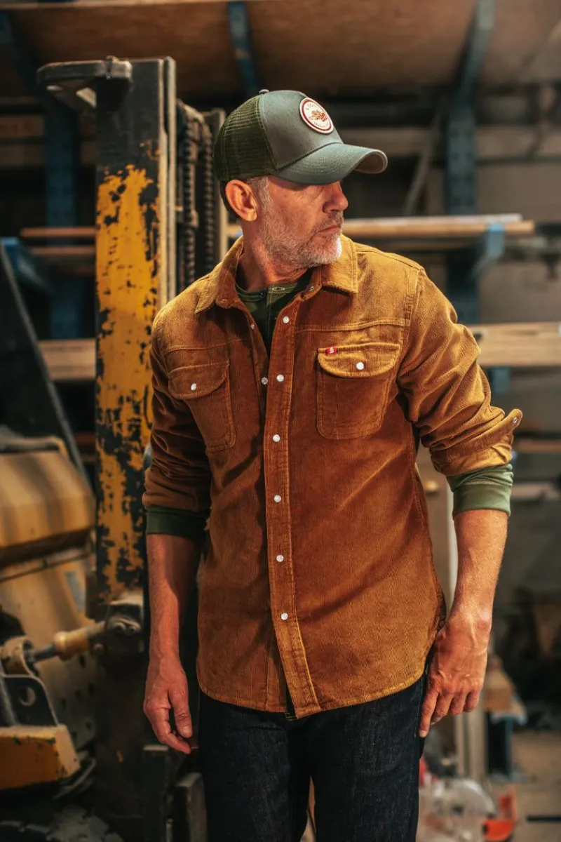 &SONS Sunday Shirt Corduroy Tan Hot