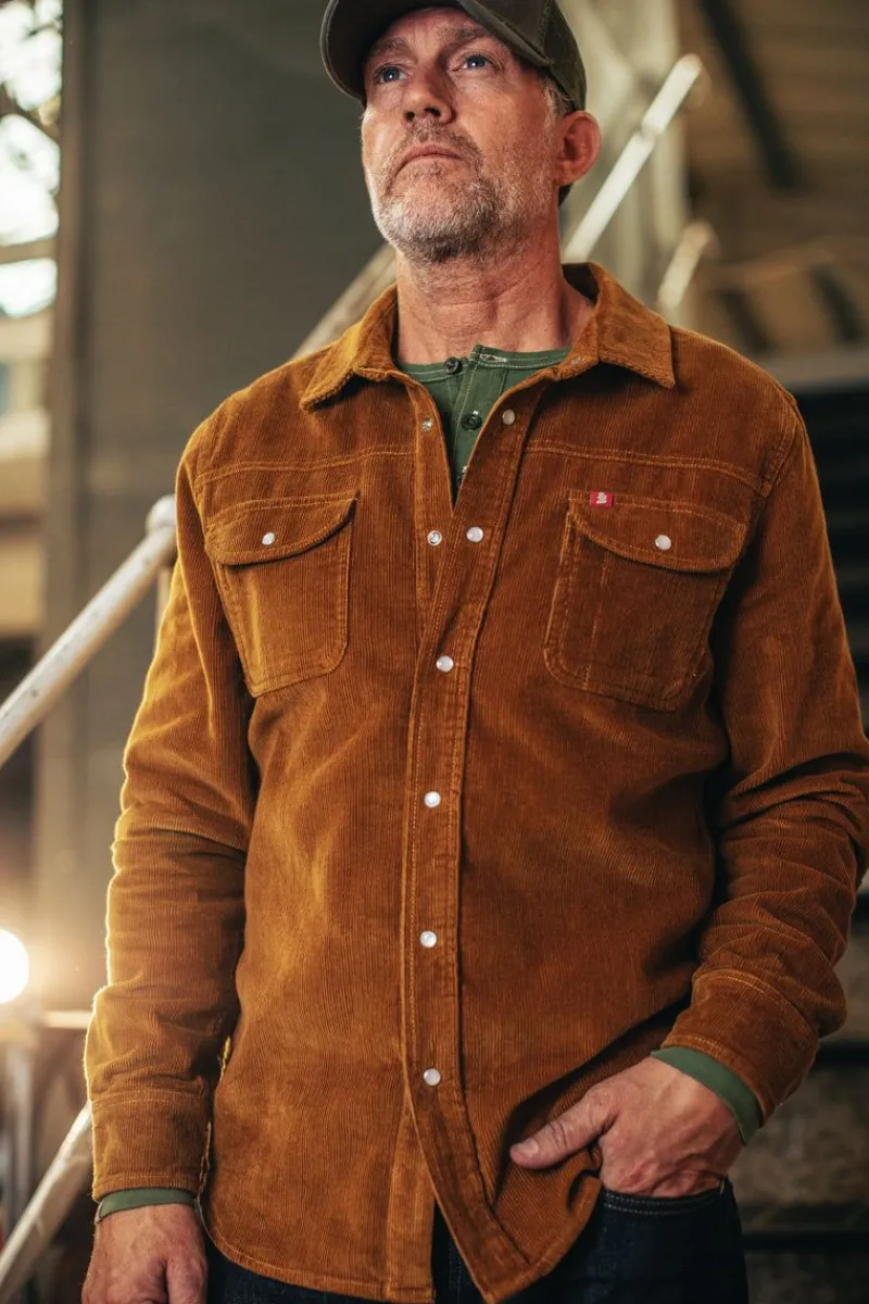 &SONS Sunday Shirt Corduroy Tan Hot