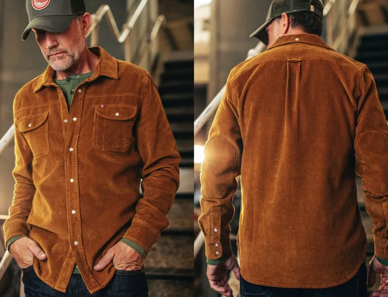 &SONS Sunday Shirt Corduroy Tan Hot